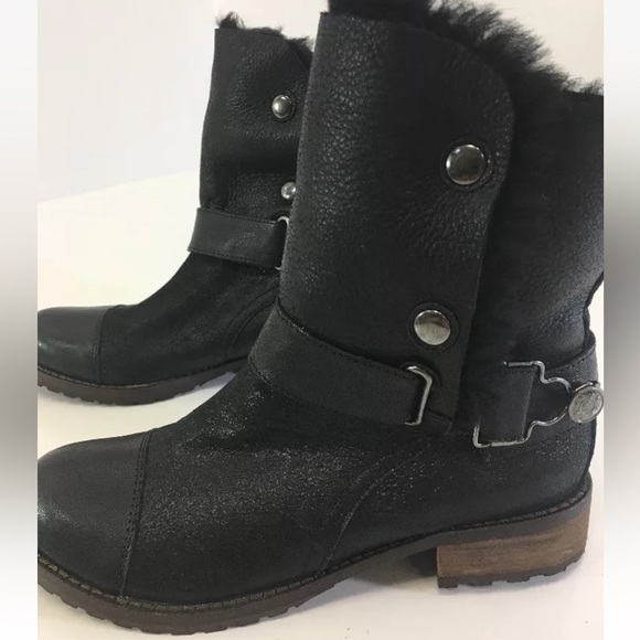 🔥 🆕 MATT BERNSON WOMEN'S TUNDRA SHEARLING LINED BOOT SZ 7 BLACK NEW - Picture 6 of 15